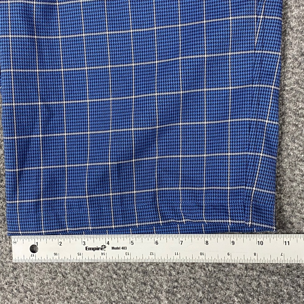 FootJoy Mens Golf Shorts Plaid Performance Stretch 36 Blue Athletic Summer Wear - Picture 10 of 12